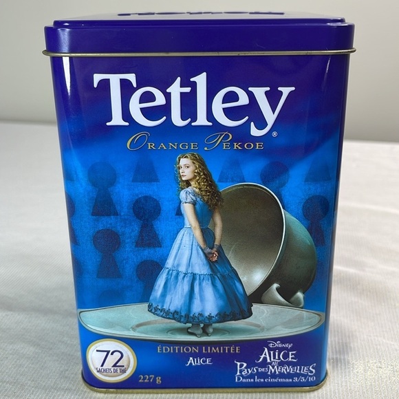 2010 Disney Alice In Wonderland Tetley Tea Orange Pekoe Tin Limited Edition - Picture 5 of 12